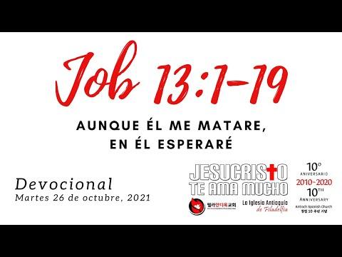 Devocional 10/26/2021 - Job 13:1-19 - Aunque El me matare, en El esperare