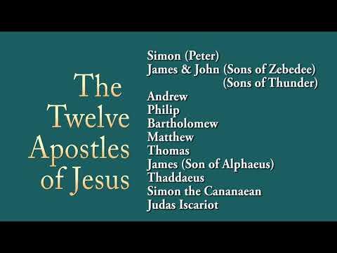 12 Apostles of Jesus (Mark 3:16-19)