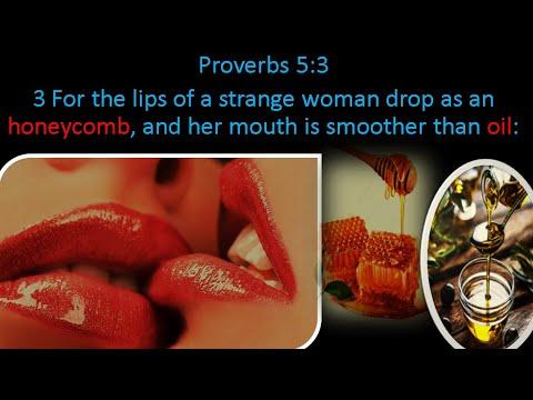 Flattering to sheol Proverbs 5:3,6