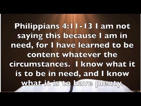 Philippians 4:11-13 -  The Secret of Being Content