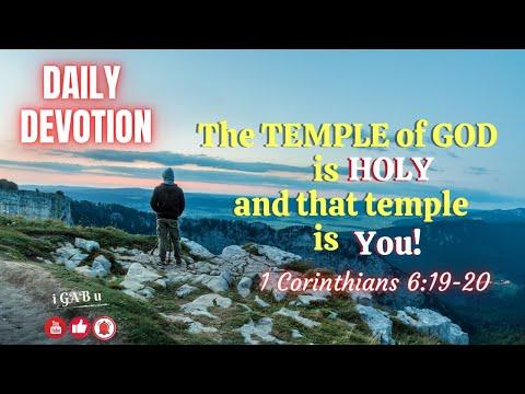 DAILY DEVOTION | TEMPLE OF THE HOLY SPIRIT | 1 CORINTHIANS 6:19-20