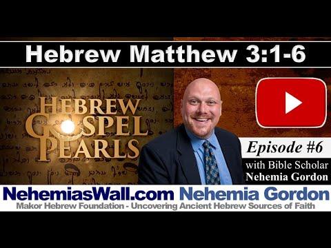 Hebrew Gospel Pearls #6 (Matthew 3:1-6) - NehemiasWall.com