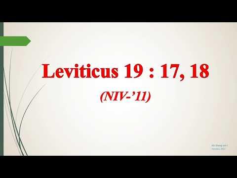 Leviticus 19 : 17, 18 - Do not hate a fellow Israelite - w accompaniment (Scripture Memory Song)
