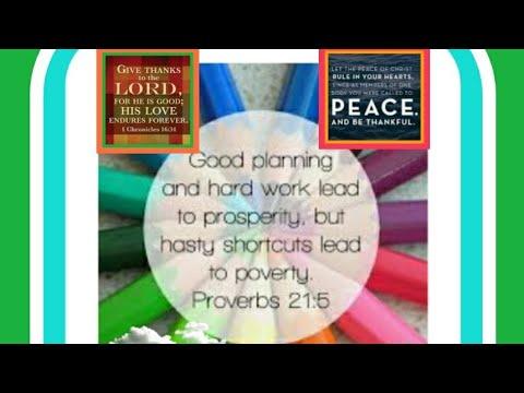 GOOD PLANNING &HARD WORK LEAD TO PROSPERITY, #PROVERBS 21:5