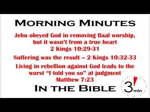 God’s Awful “I Told You So!” 2 Kings 10:32-33