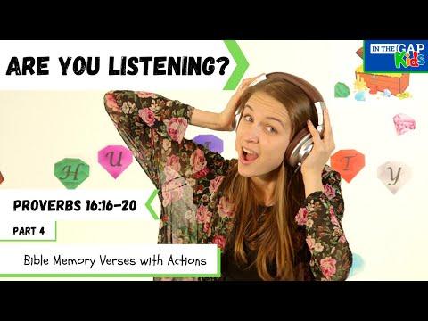 Proverbs 16:16-20 | Bible Verses to Memorize for Kids with Actions | Humility for Kids (Week 4)