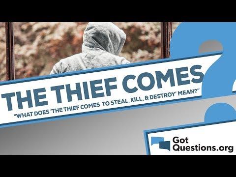 What does it mean that the thief comes only to steal, kill, and destroy in John 10:10?