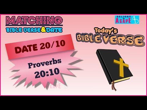 Date 20/10 | Proverbs 20:10 | Matching Bible Verse - Today's Date | Daily Bible verse