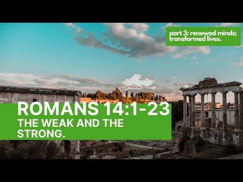Romans 14:1-23: The weak and the strong.