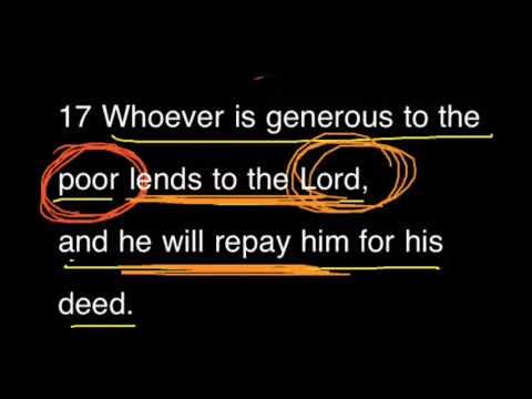 Prov 19:17--Lending to the Lord