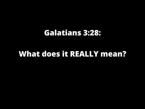 The Real Meaning of Galatians 3:28