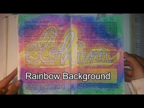 Easy Bible Journaling | Rainbow Background | Elohim (Deut 10:17)