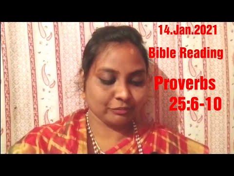 14.Jan.2021 Bible Reading, Proverbs 25:6-10