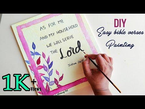 DIY: Easy Bible Verses Painting Joshua  24:15 || Bible Verses Wall Frames || Blessing Art