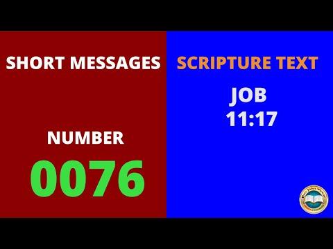 SHORT MESSAGE (0076) ON JOB 11:17