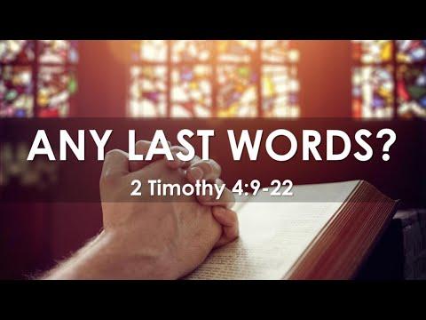 "Any Last Words?, 2 Timothy 4:9-22" by Rev. Joshua Lee, The Crossing, CFC Church of Hayward