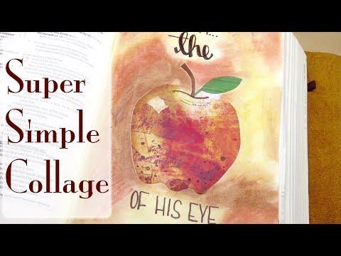 Bible Journaling Collage: The Apple of His Eye (Psalm 17:8)