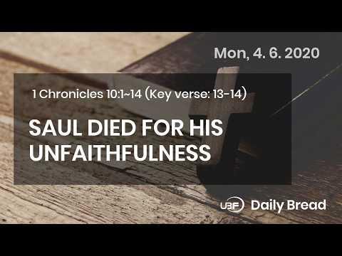 UBF Daily Bread, 1 Chronicles 10:1~14, 4.6.2020