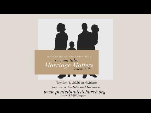 Marriage Matters- Genesis 2:18
