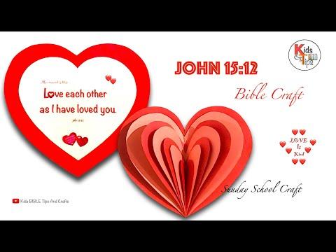 John 15:12 | Bible Craft | Sunday school craft Idea | Love each other