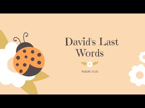 David's Last Words: Psalms 72:20