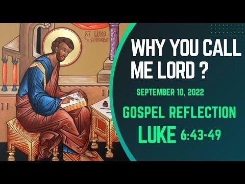 Catholic Mass Gospel Reflection & Meditation for September 10, 2022 - Luke 6:43-49