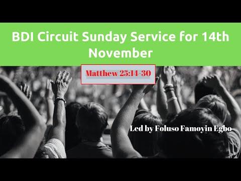 15 November Sunday Service led by Foluso Egbo / Matthew 22:1-14