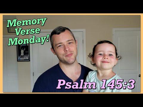 Psalm 145:3 | Memory Verse Monday with Gloria!