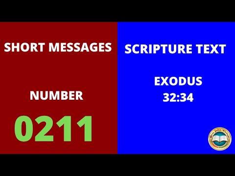 SHORT MESSAGE (211) ON EXODUS 32:34