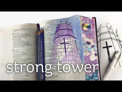 Bible Journaling: Psalm 18:2 Strong Tower