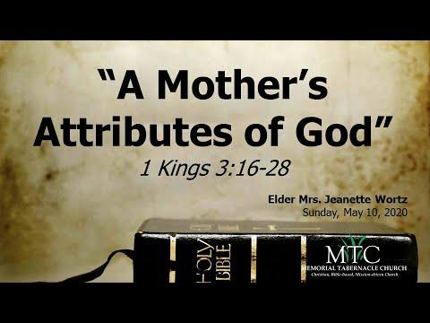 Sermon: "A Mother’s Attributes of God" (1 Kings 3:16-28)