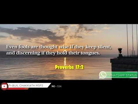 Proverbs 17:28 | Daily Word_08/10/2021 | Whatsapp Status