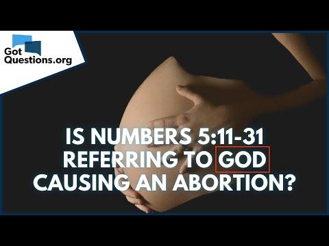 Is Numbers 5:11-31 referring to God causing an abortion?   The Jealousy Offering explained.
