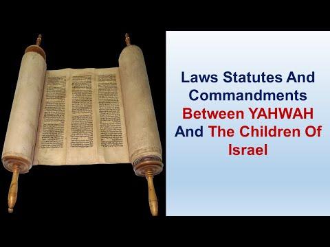 Laws Statutes And Commandments Between Yahawah And The Children Of Israel - Leviticus 26:1-46