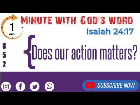 Does our action matters?(Subtitles: English)@l.kumzukwalling|Isaiah 24:17#852