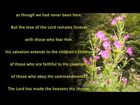 Psalm 103:3-19  - Encouraging Word from the Bible
