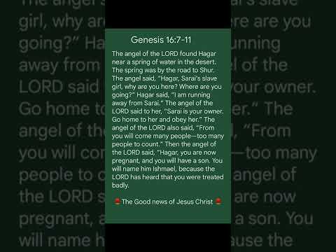 Genesis 16:7-11 || The angel of the LORD said to her, “Sarai is your owner. Go home || 01.08.2022