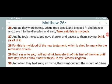 KJV-Daily Bible: a.m. Matthew 26:26-50