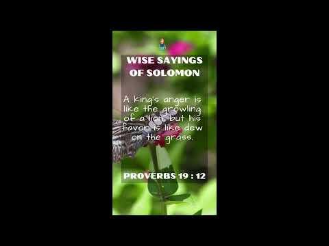 Proverbs 19:12 | NRSV Bible - Wise Sayings of Solomon