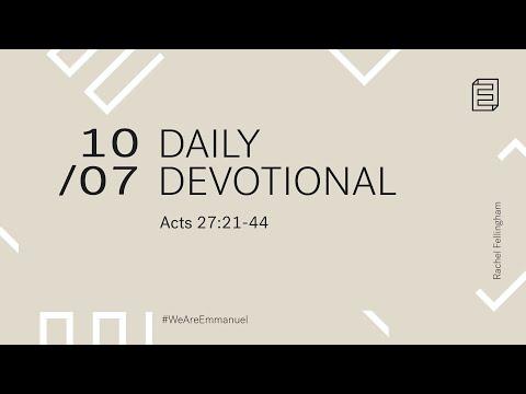 Daily Devotional with Rachel Fellingham // Acts 27:21-44
