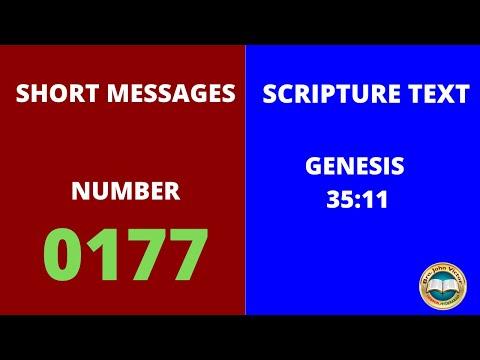 SHORT MESSAGE (0177) ON GENESIS 35:11