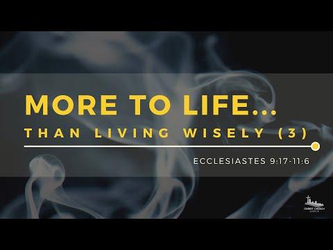 2020-08-09_More to Life...Than Living Wisely (3) (Ecclesiastes 9:17-11:6)