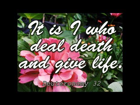 DEUTERONOMY 32:35-36, 39, 41 | It is I who deal death and give life.  #Deuteronomy32 #YourLove
