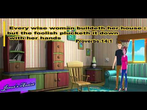 Proverbs 14:1 | English | Cartoon Bible Verses 3