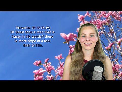 Proverbs 29:20 KJV - The Mouth - Scripture Songs