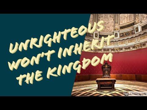UNTWISTING 1 CORINTHIANS 6:9 - Believers are NOT THE UNRIGHTEOUS that will NOT INHERIT THE KINGDOM!
