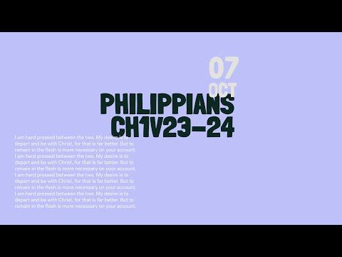 Daily Devotional with Yohaan Philip // Philippians 1:23-24