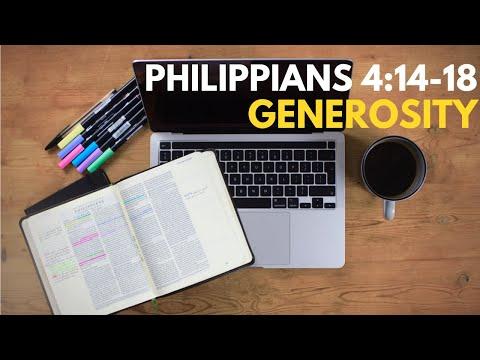 Generosity | Philippians 4:14-18 Bible Study