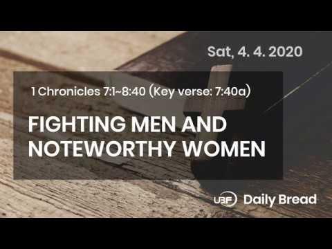 UBF Daily Bread, 1 Chronicles 7:1~8:40, 4.4.2020