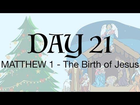 Advent Day 21 - Matthew 1:18-25 - The Birth of Jesus